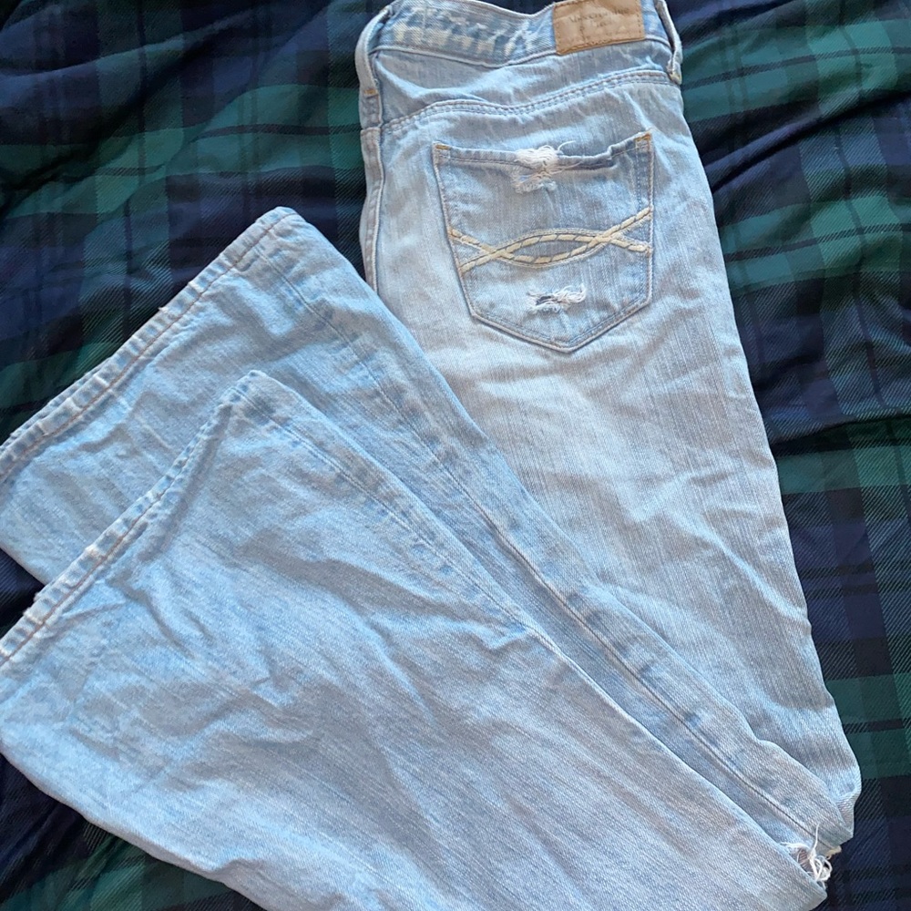 Abercrombie and fitch Bootcut flare jeans ripped knees